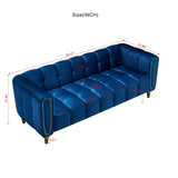 ZNTS Modern Velvet Sofa 83.07 inch for Living Room Blue Color W579107808