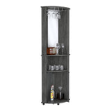 Chicago Corner Bar Cabinet, Rack, Glass Door B200P173192