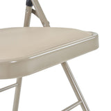 4PCS Elegant Foldable Iron & PVC Chairs for Convention & Exhibition Light Brown 23296284