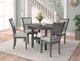 Beautiful Round 5Pc Dining Table Set Lower Storage Shelves Dining Room Set Wooden Furniture B011P232888