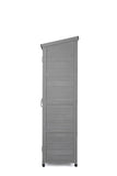 ZNTS Outdoor Storage Cabinet Metal Top,Garden Storage Shed,Outdoor 68 Inches Wood Tall Shed for Yard W1390121823