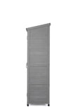 Outdoor Storage Cabinet Metal Top,Garden Storage Shed,Outdoor 68 Inches Wood Tall Shed for Yard W1390121823