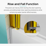 31 in. W * 55 in. H Frameless Shower Doors for Bathtub, 1/4" Thick SGCC Tempered Glass Door, W1552P189604