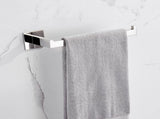 Strong Viscosity Adhesive 4 Pieces Bathroom Accessories Set Without Drilling Silver Brushed Towel 55967944