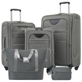 Softside Luggage Expandable 3 Piece Set Suitcase with Duffel Bag Upright Spinner Softshell N732P201004A
