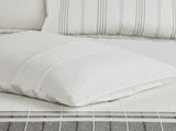 6 Piece Cotton Jacquard Oversized Comforter Set White/Grey Full B035128777