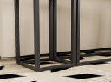 3-Piece Console Table Set, Narrow Entryway Table with Industrial Edge Wrapped Design, Space-Saving 36685009