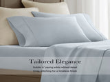4 Pieces Queen Sateen Sheet Set,Blue B035P381320