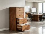 51 Inch Vertical File Cabinet with 4 Storage Drawers, Office Filing Cabinet 96443194