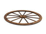 2pcs 30-Inch Old Western Style Garden Art Wall Decor Wooden Wagon Wheel Brown 42415001