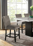 Attractive Set of 2pc Counter Height Chairs Dining Room Furniture Gray Flannelette Seat Nailhead B011P246278