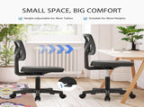 Small Desk Chair Wheels Armless Low-Back Office Chair Ergonomic Adjustable Computer Desk Chair 45125487