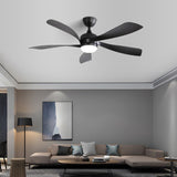 ZNTS 52 Inch Modern Ceiling Fan 3 Color Dimmable 5 ABS Blades Remote Control Reversible DC Motor W882P146310