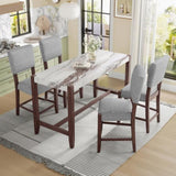 Mid Century Modern Bar Stools Set of 4, 40.4" Counter Stools Back, Linen Upholstered Barstools N752P269653E