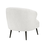 Luxury Living Room Furniture 1pc Accent Chair Beige Boucle Upholstery, High-Density Foam Seat B011P283277