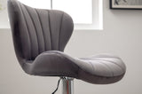 Ellston Upholstered Adjustable Swivel Barstools in Gray, Set of 2 T2574P165084