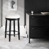 AGODY Bar Stools Set of 2, 26" Counter Height, 360&deg Swivel Wooden Barstool with Fabric Upholstered W2170P208076