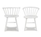 Alwynn Contemporary Wooden Spindle Back Dining Chairs, Windsor Chairs, Set of 2, White T2574P164536
