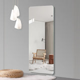 56"x 15" inch Full Body round corner mirror for Living Room Bedroom Cloakroom Wall with W2709P329033