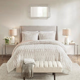 King/Cal King Back Print Long Fur Comforter Mini Set B03597111
