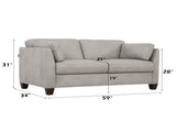 Matias Dusty White Leather Loveseat B2726P496935