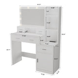 Newly designed smart mirror table with drawers and storage cabinet, table with W1320138353