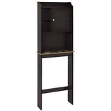 ZNTS Modern Over The Toilet Space Saver Organization Wood Storage Cabinet for Home, Bathroom - Espresso W40914888