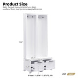 ON-TREND Elegant Free Standing Hall Tree Set of 2, Multifunctional 3-IN-1 Entryway Coat Rack with N721P249242K