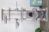 78.8 in Light Gray Cat Tree Tower with Wide Base, Large Condo, 12 Sisal Scratching Post, Big W243P326647