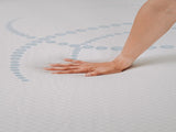 Omne Sleep 8" Memory Foam Mattress Twin XL in White/Light Blue B04758769