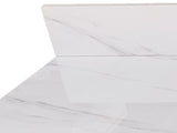 43 Inch Marble Vanity Top, White Vanity Top with Pre-drilled Faucet Holes, Bathroom Vanity Top with 02592659