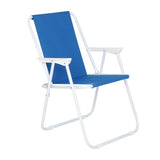 ZNTS Oxford Cloth Iron Outdoor Beach Chair Blue 44914156