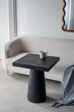 20x20x24" Black Square Side Table with Pedestal Base W2078P203212