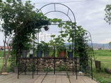 Garden Arch Arbor Trellis for Climbing Plants with Gate, Durable Metal Garden Arch Outdoor Wedding W840P321539