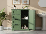 Forest Green, MDF with paint and melamine veneer, vertical stripes, 56*30*82.5cm, 4 drawers, 1 door, 91413653