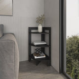 Gisela Corner Shelf With Three Shelves, Black B128P237171