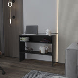 Vail Console table in Melamine with Open Storage, Black B128P237149
