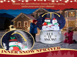 6 FT Lighted Christmas Inflatable Decoration, Large Inflatable Snow Globe with Snowman Family, Funny 42261494