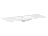 48" Resin Basin for Bathroom, with Undermount Rectangular Double Sinks, 8 inch Faucet Holes, N725P546919K