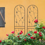 2 Pack Metal Garden Trellis 86.7" x 19.7" Rustproof Trellis for Climbing Plants Outdoor Flower W1586P268060