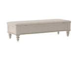 50.8-inch Multi-Functional Ottoman Bench-Solid Rubberwood Bed End Bench with Linen Seat, 31692215