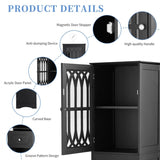 Tall Bathroom Cabinet, Freestanding Storage Cabinet with Drawer and Doors, MDF Board, Acrylic Door, WF289427AAB