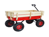 outdoor sport wagon tools cart wooden side panels air tires Wagon 15358137