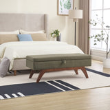 COOLMORE Teddy wool fabric, solid wood feet for solid weighing, and bed end stool with storage W1539P242730