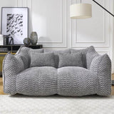 Soft beanbag chair with high resilience foam core for two people. The comfortable square recliner W1996P252274