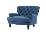 Mirod Vintage-Inspired Upholstered Lounge Chair with Nailhead Trim ,Solid Wood Legs for Stability N760P253374V