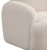 Raelynn 25.5"W Beige Sherpa Bear-Shaped Kids Armchair B061P236766