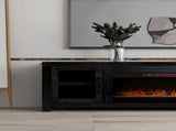 86 inch Electric Fireplace TV Console for TVs up to 95 inches, Minimal Assembly, Clove Finish B108P160243