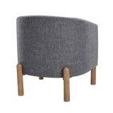 Style Comfort Accent Chair Gray Upholstery Durable Frame Solid Wood Legs Contemporary Living Room B011P304989