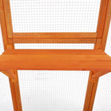 Large Cat Enclosure with 5 Perches, 2 Condos and 1 Lockable Door, Orange W2181P160607